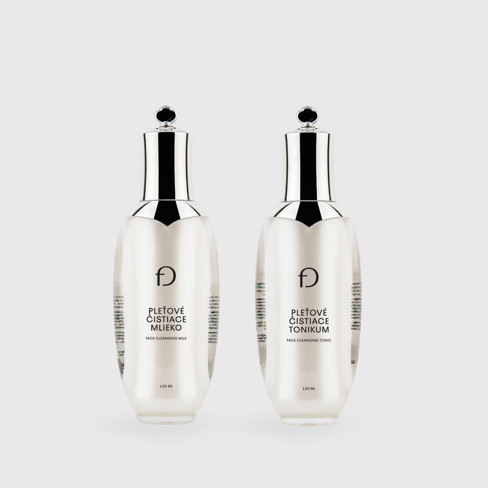 Set na každodenné čistenie pleti: Čistiace mlieko + Čistiace tonikum