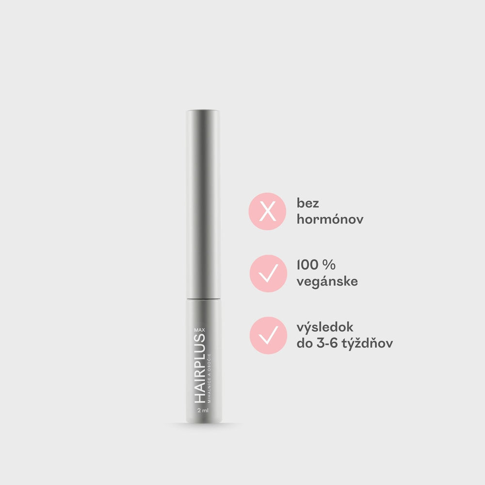 HAIRPLUS MAX mini 2 ml – sérum na rast mihalníc a obočia