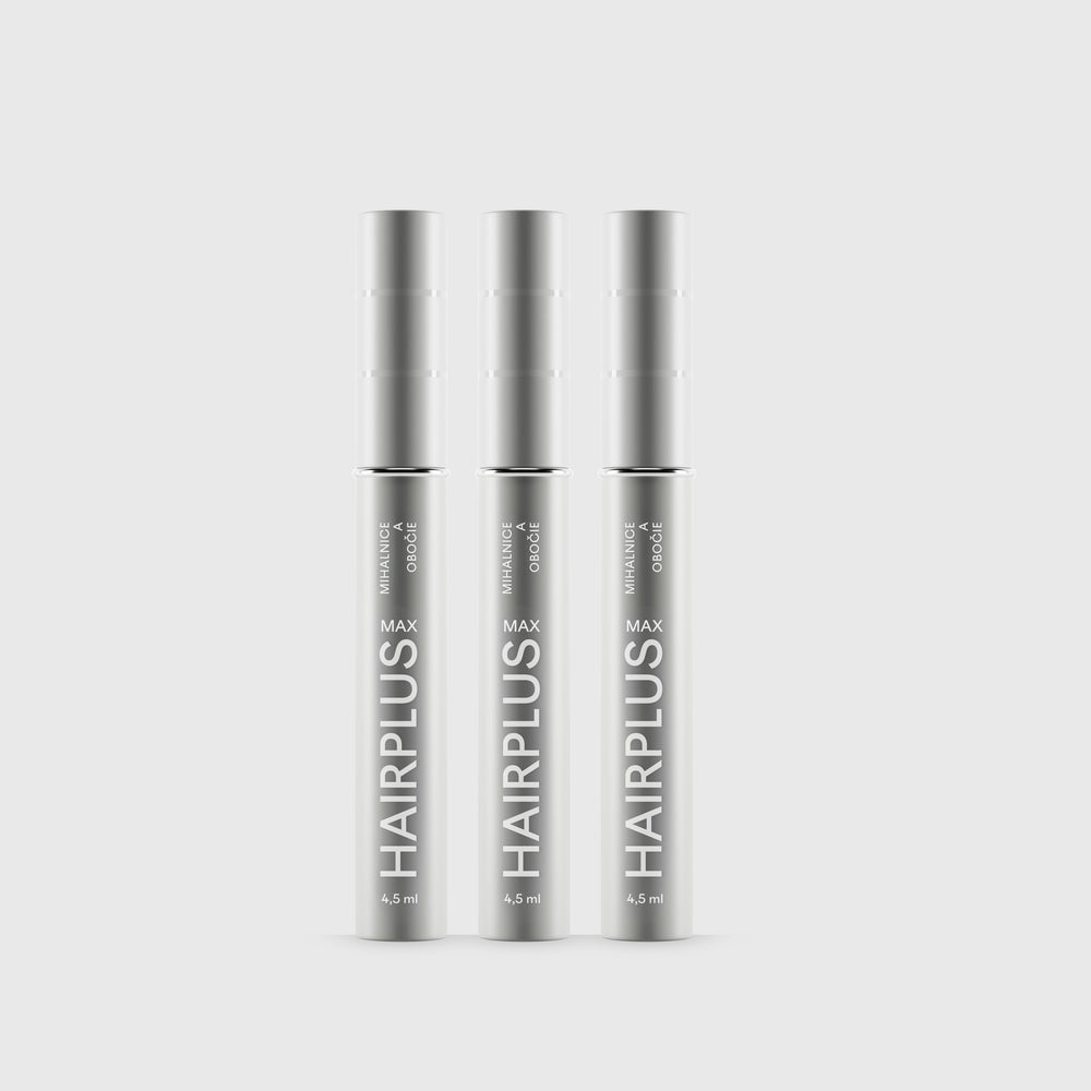 SET 3x HAIRPLUS MAX – sérum na rast mihalníc a obočia