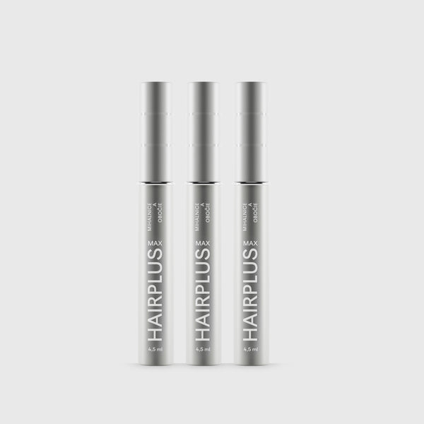SET 3x HAIRPLUS MAX – sérum na rast mihalníc a obočia