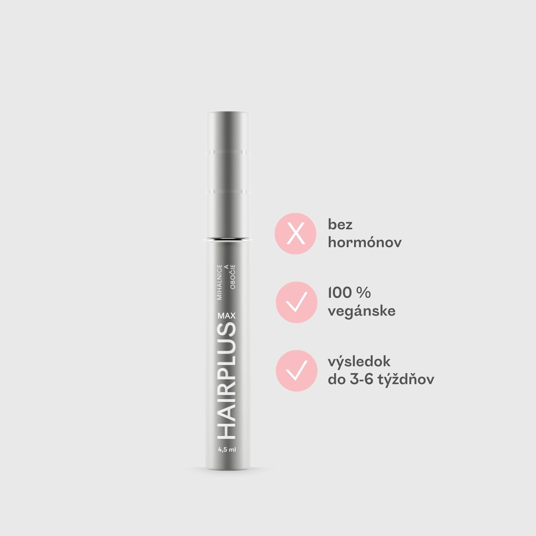 HAIRPLUS MAX 4,5 ml – sérum na rast mihalníc a obočia