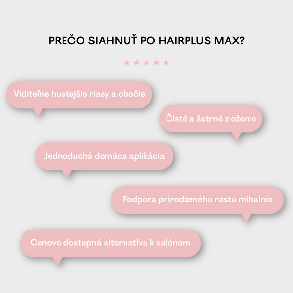 HAIRPLUS MAX 4,5 ml – sérum na rast mihalníc a obočia