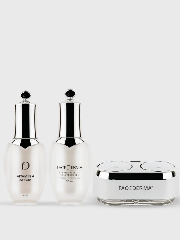 SET KOMPLETNEJ STAROSTLIVOSTI: DUO balenie krémov + Hyalurónové sérum + Sérum s vit. A